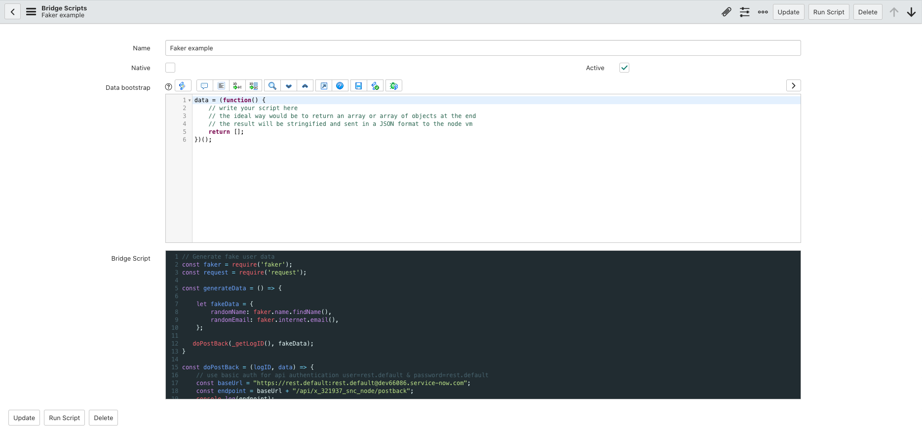 Servicenow Node Bridge | RS Labs